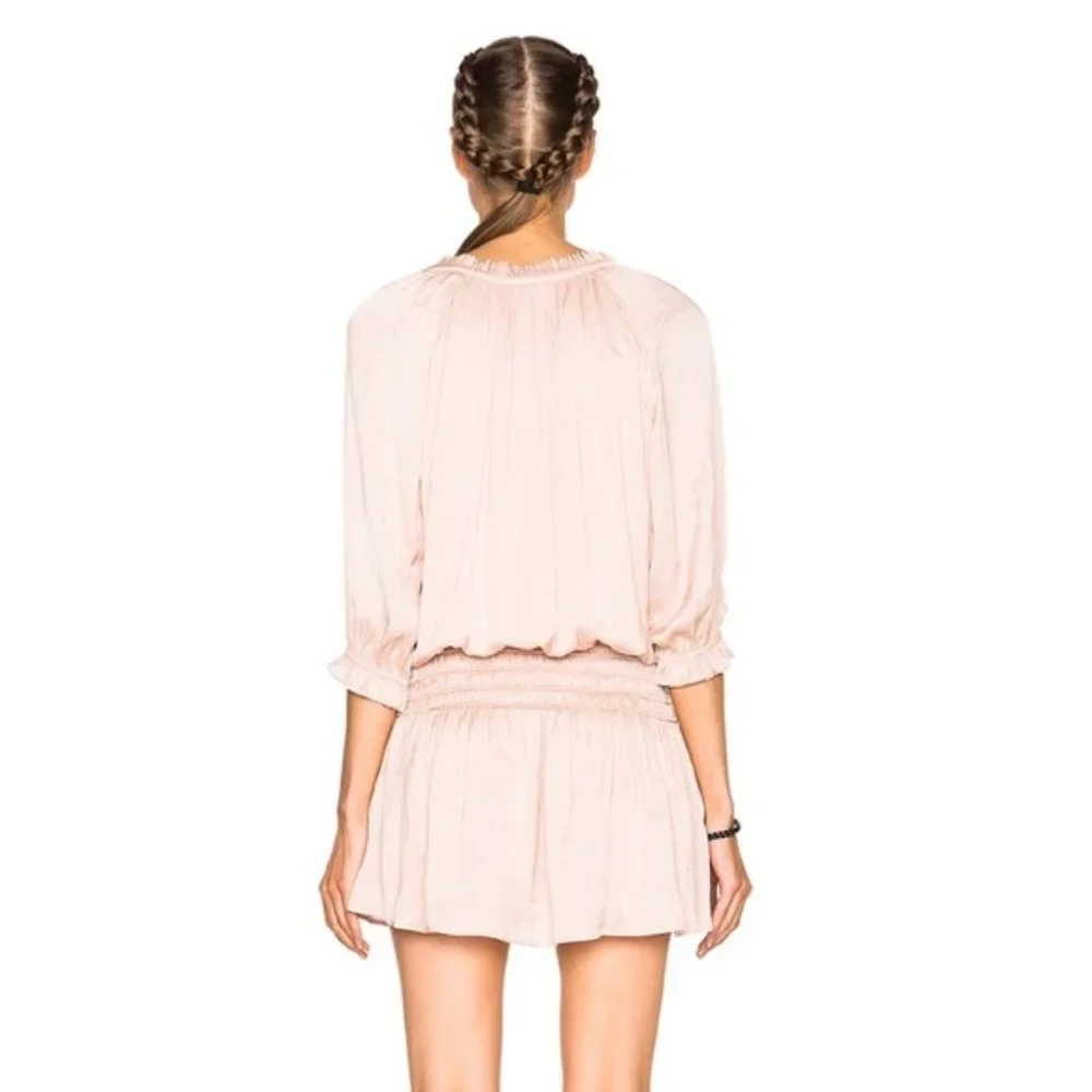 ULLA JOHNSON Olga satin drop waist dress - Picture 2 of 6